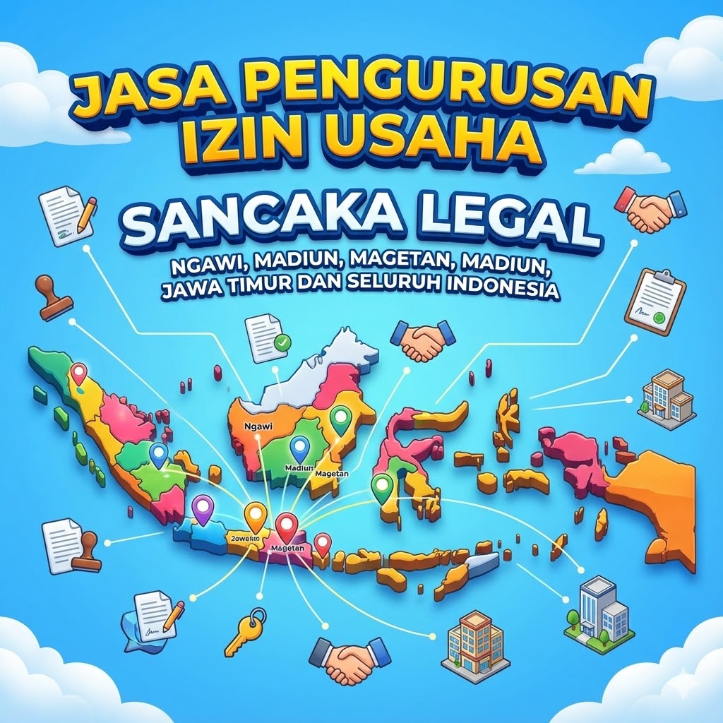 jasa pengurusan izin usaha Sancaka Legal Ngawi, Madiun, Magetan, Madiun, Jawa Timur dan seluruh Indonesia